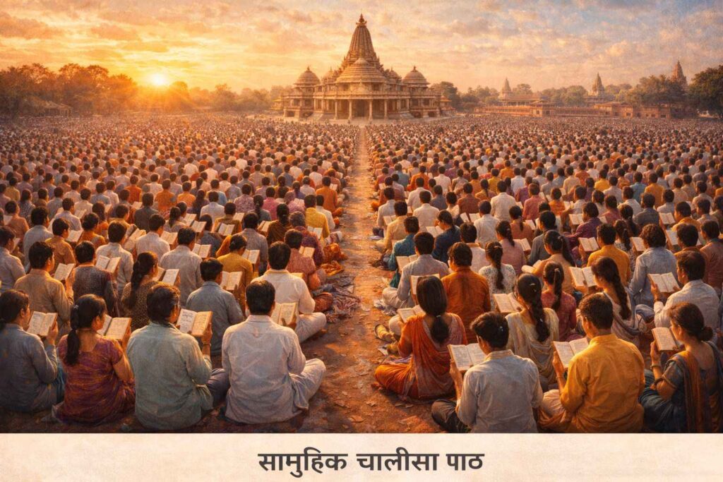 सामूहिक चालीसा पाठ से सामाजिक एकता