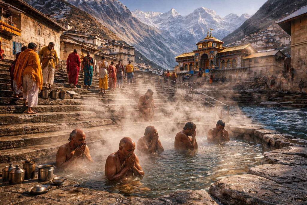 तप्त कुंड में स्नान