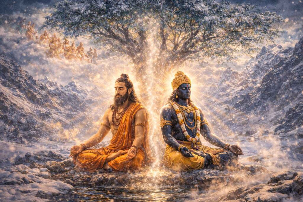 नर-नारायण की तपस्या का विस्तृत वर्णन आदर्श तपस्वी युगल