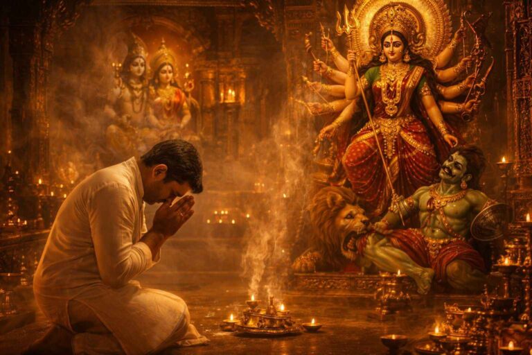 माँ दुर्गा देव्यपराध क्षमा प्रार्थना स्तोत्र