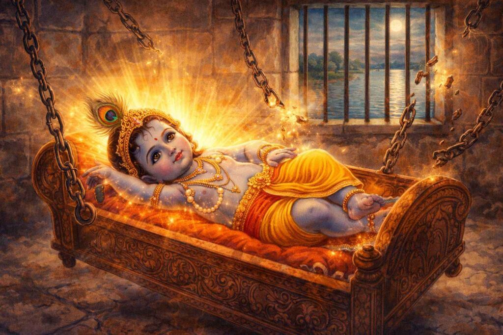 कृष्ण की रात्री मोहक छवि