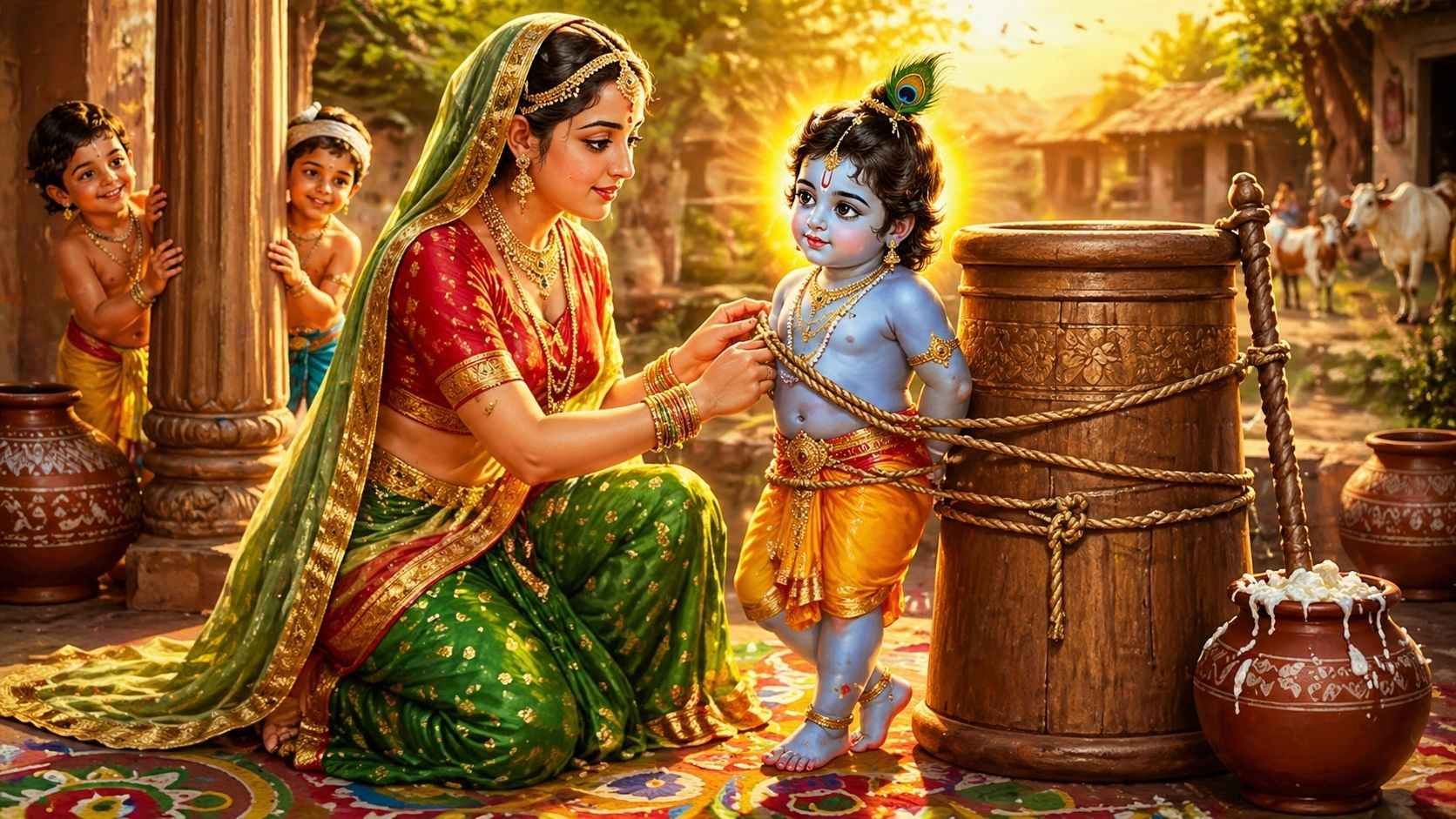 दामोदर कौन हैं रस्सी से बंधे उस बालकृष्ण की अद्भुत लीला