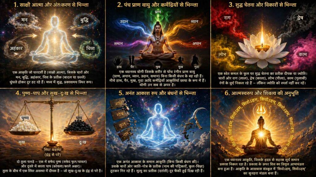 निर्वाण षट्कम् – मूल श्लोक, विस्तृत हिंदी अर्थ एवं गहन भावार्थ