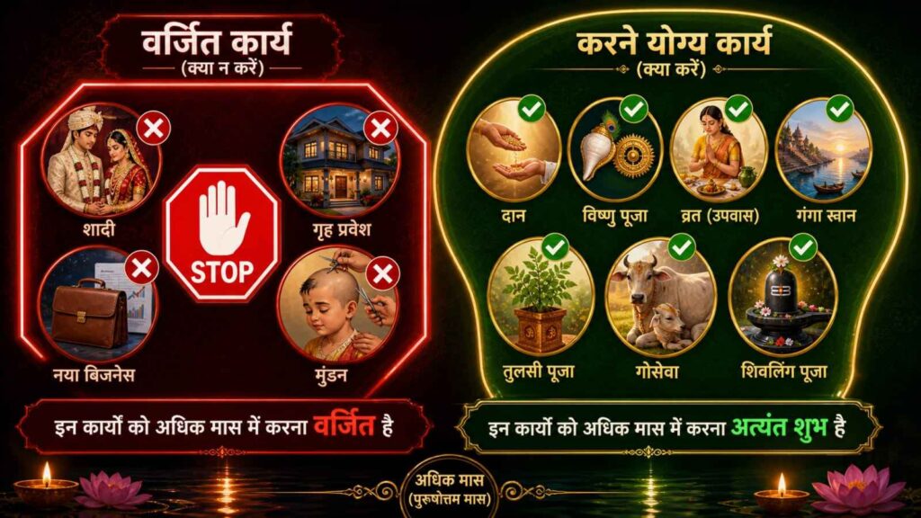 अधिक मास में क्या करें और क्या न करें – संपूर्ण मार्गदर्शिका