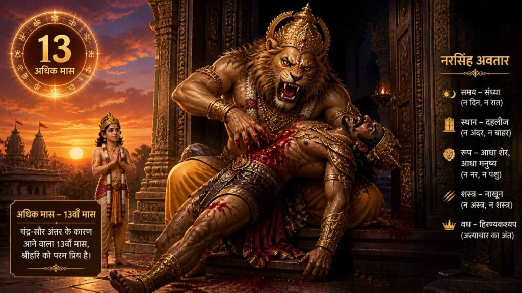 हिरण्यकश्यप और नरसिंह अवतार – 13वें मास की उत्पत्ति