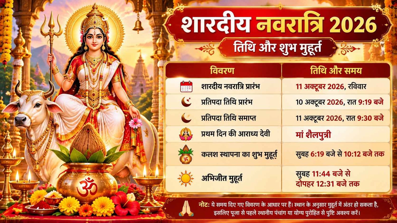 Sharadiya Navratri 2026 Festive Guide